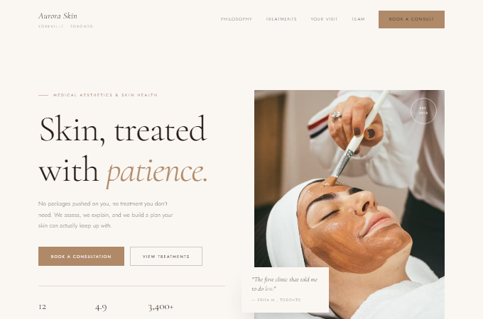 Aurora Skin homepage
